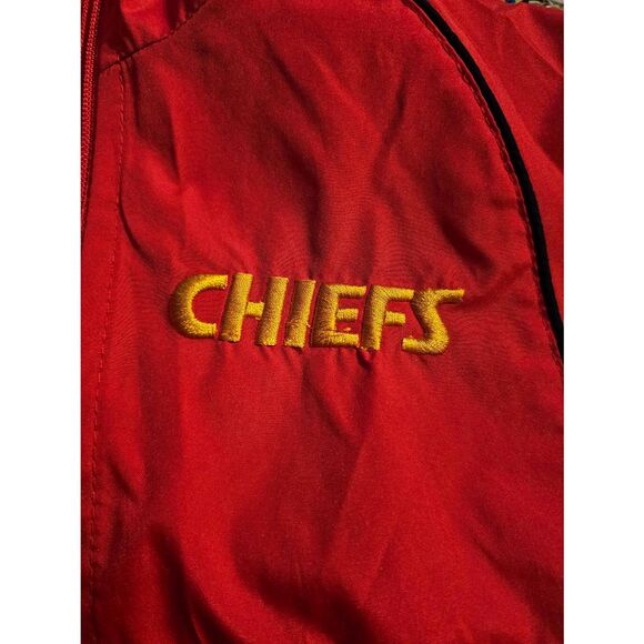 NFL Kanasas Chiefs Reebok Lined Hooded Full Zip Jacket 4T EUC Vintage - Picture 6 of 10